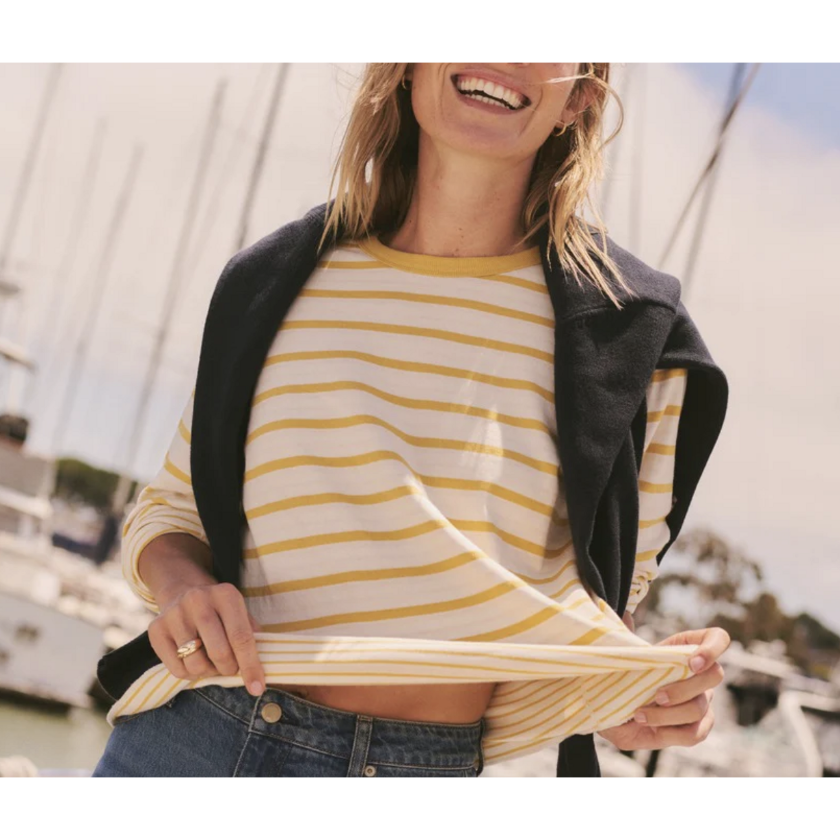 MARINE LAYER MARINE LAYER POPPY DOUBLE KNIT CREWNECK