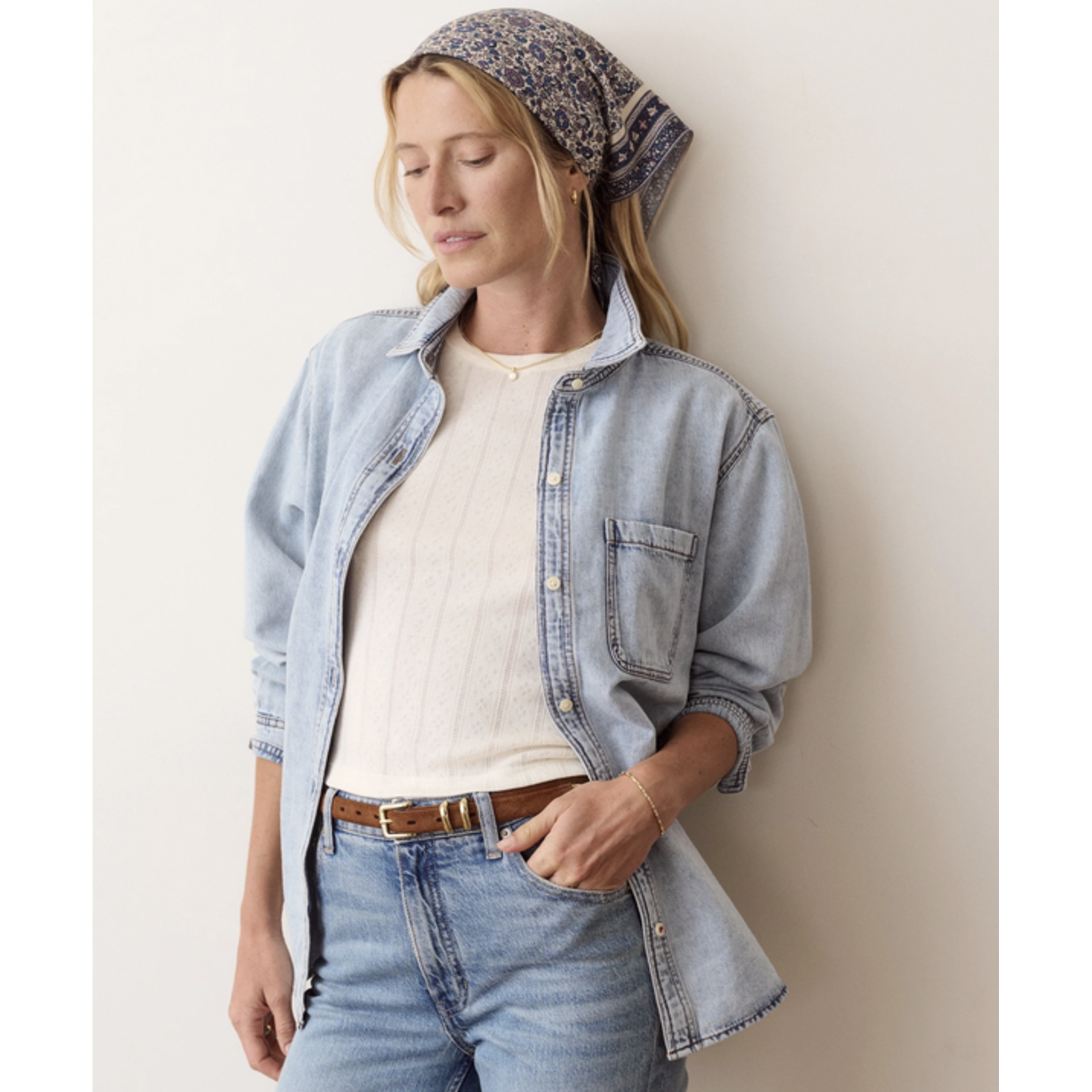MARINE LAYER MARINE LAYER JANE RELAXED DENIM SHIRT