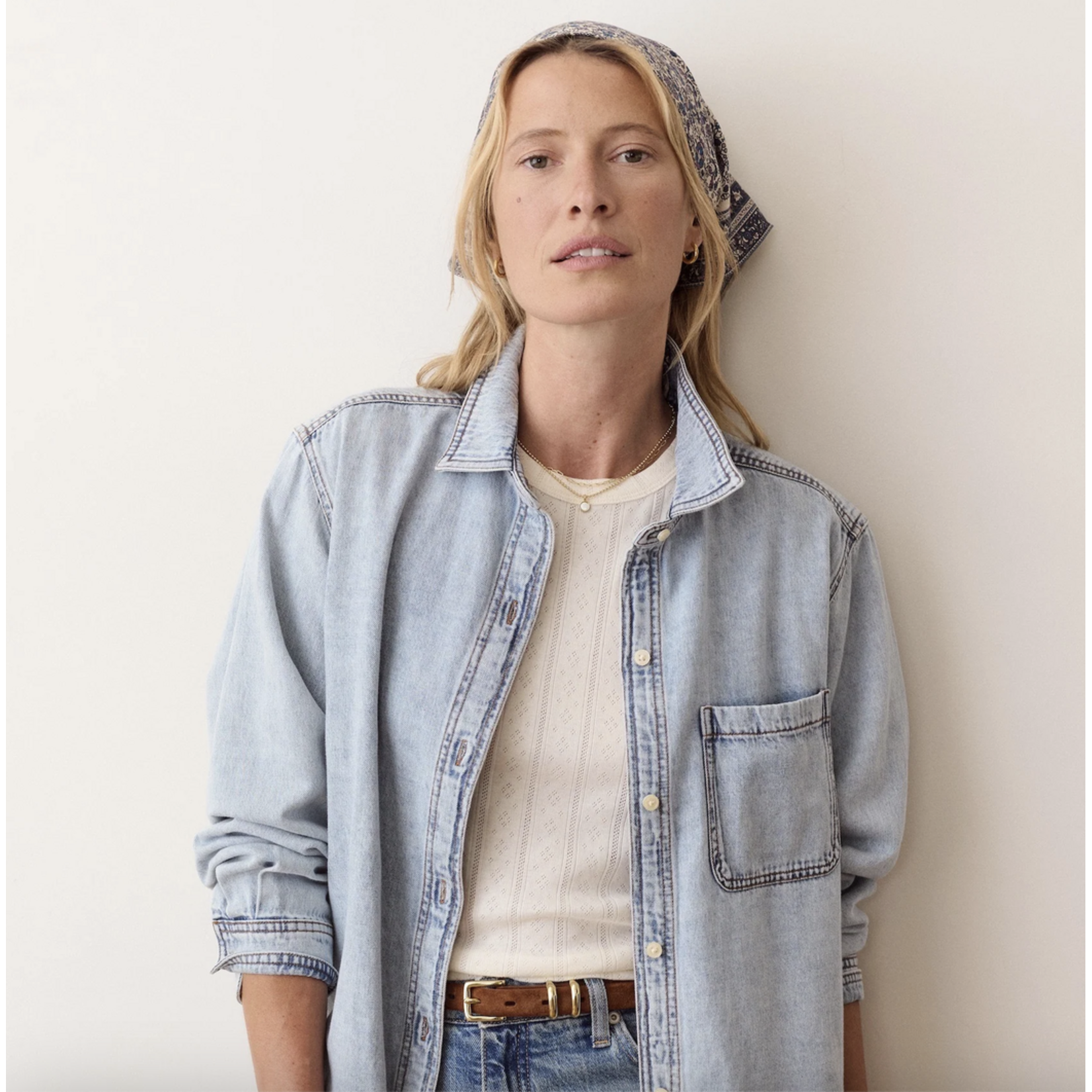 MARINE LAYER MARINE LAYER JANE RELAXED DENIM SHIRT