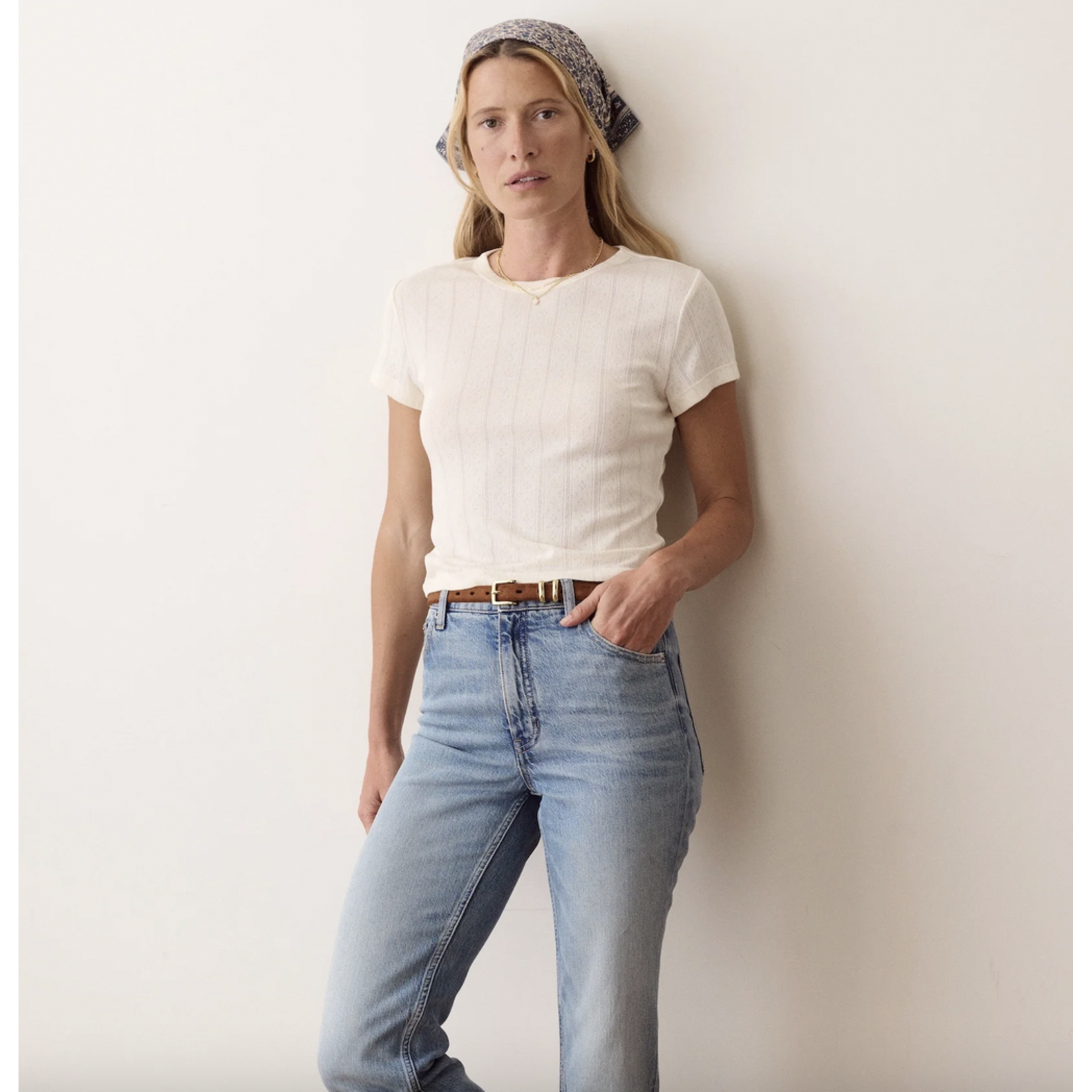 MARINE LAYER MARINE LAYER LEXI POINTELLE TEE