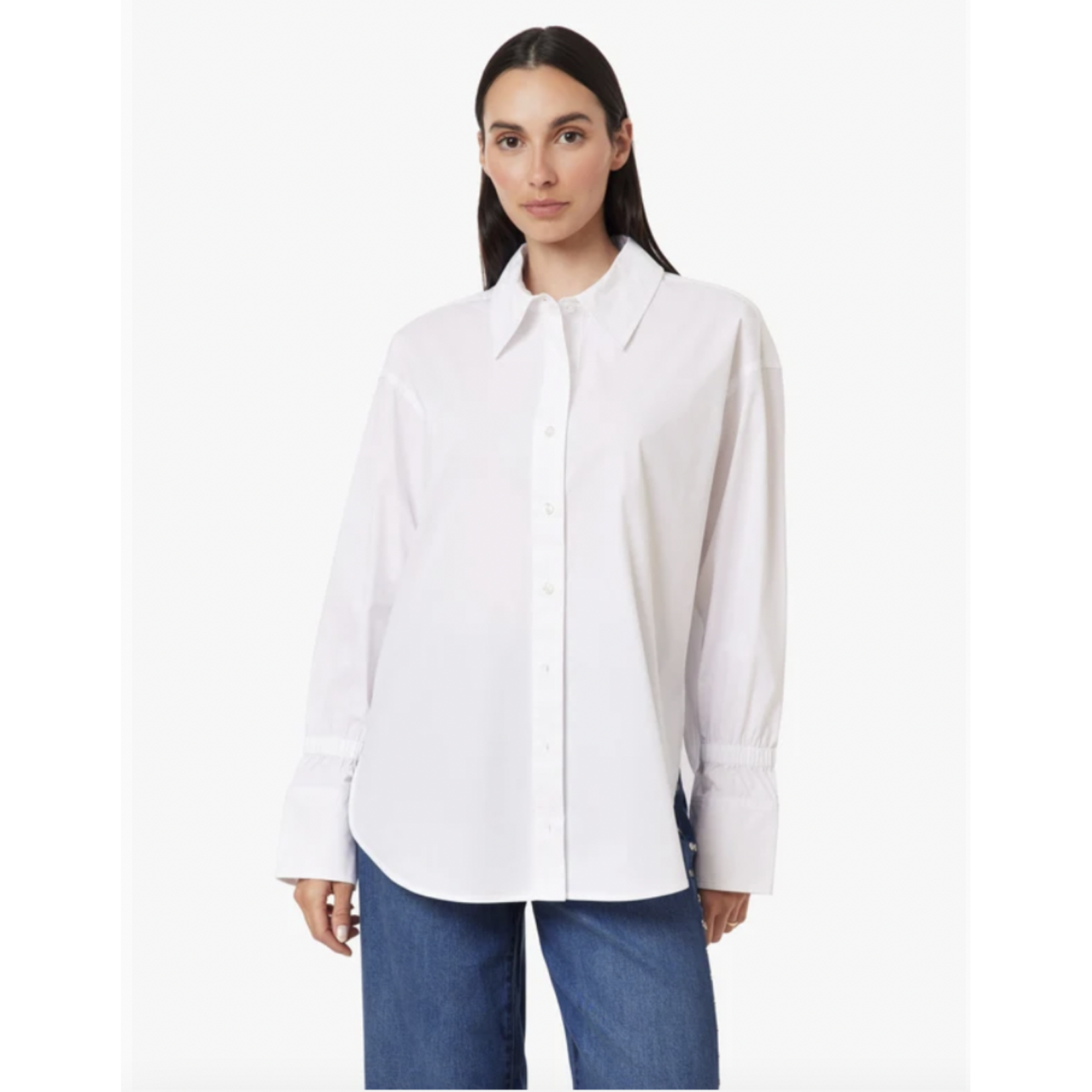 HABITUAL HABITUAL CINCHED CUFF POPLIN SHIRT