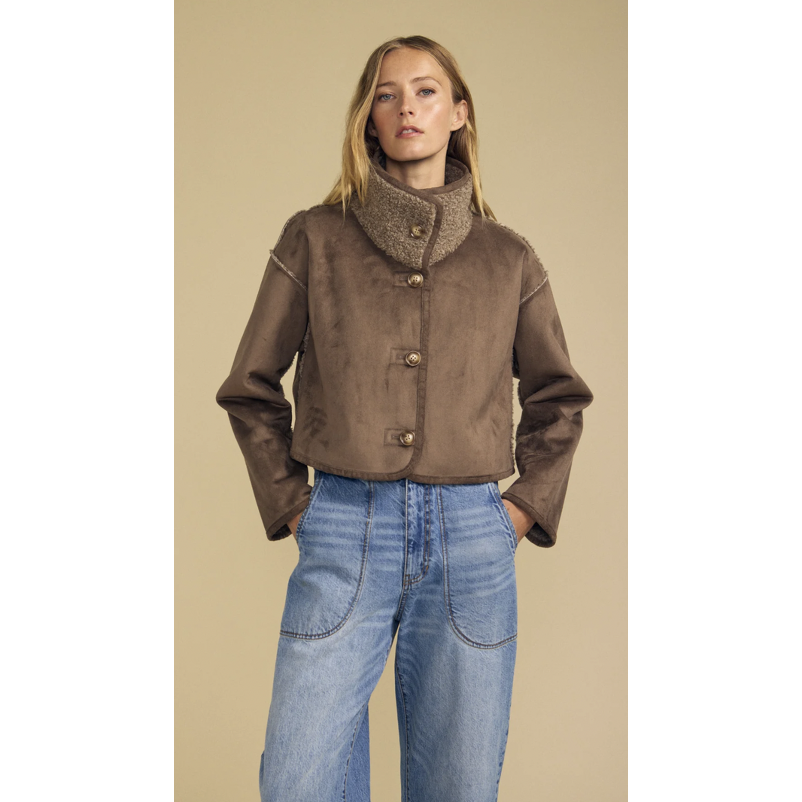VELVET VELVET ESME FAUX SHERPA REVERSIBLE JACKET