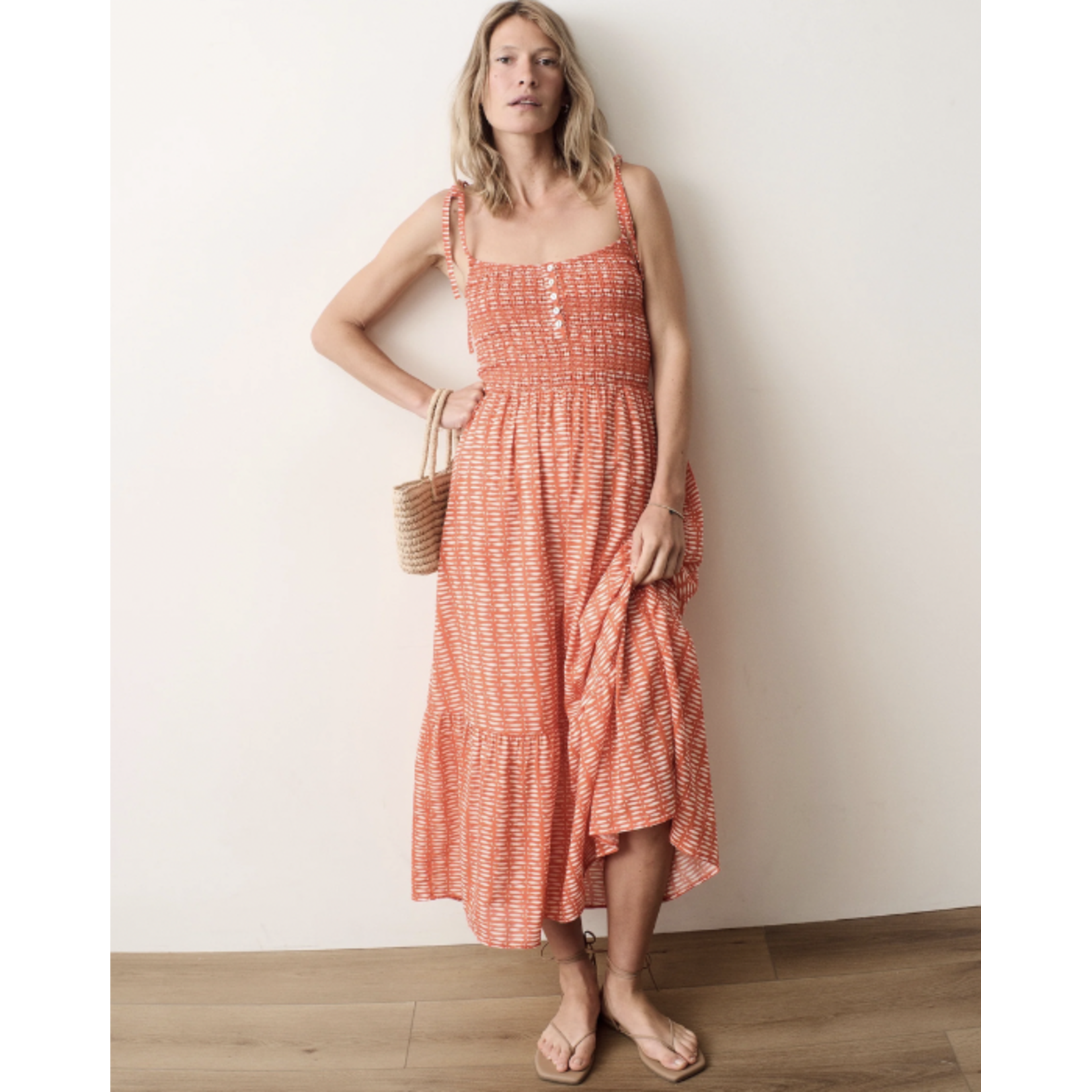 MARINE LAYER MARINE LAYER CARMEN SMOCKED DRESS