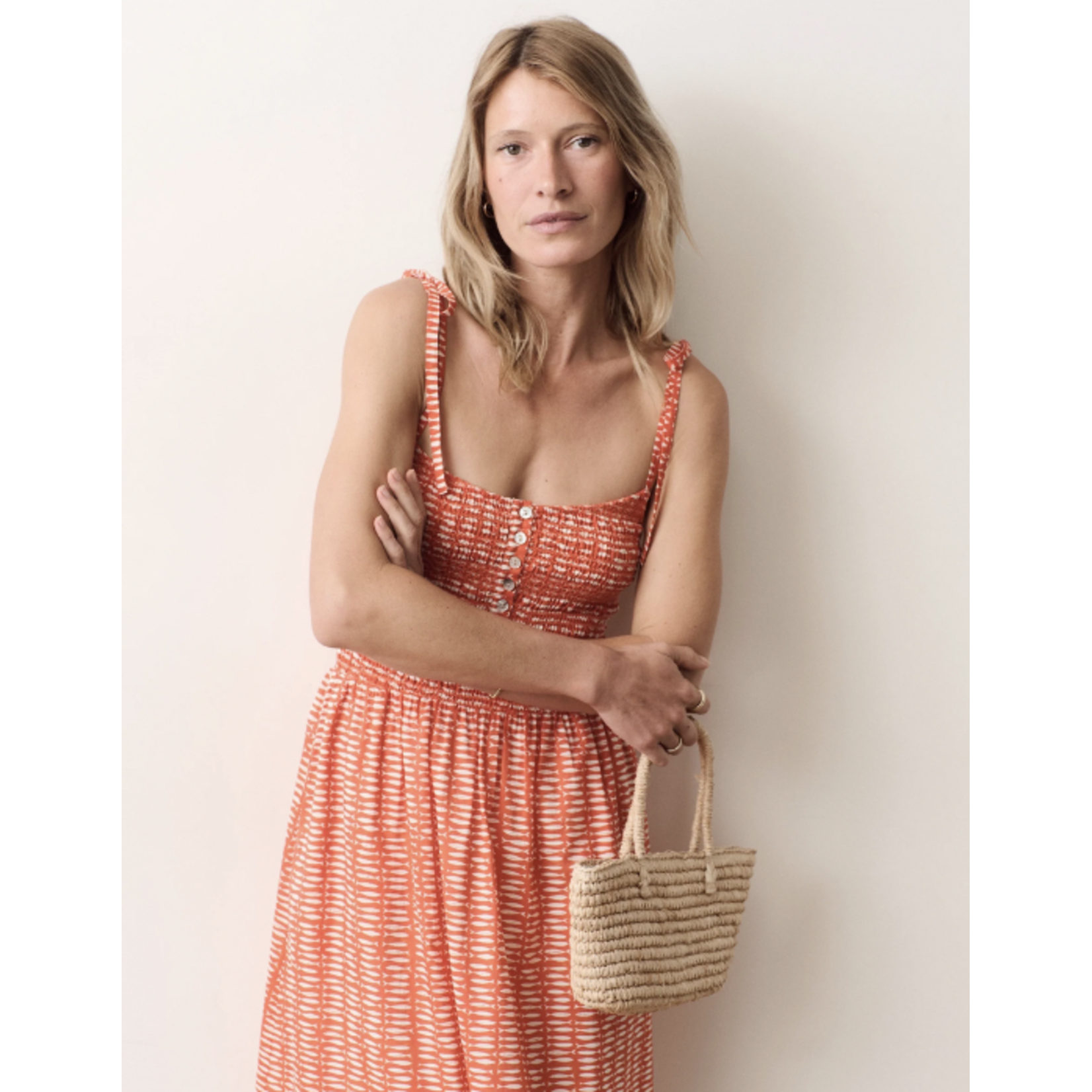 MARINE LAYER MARINE LAYER CARMEN SMOCKED DRESS