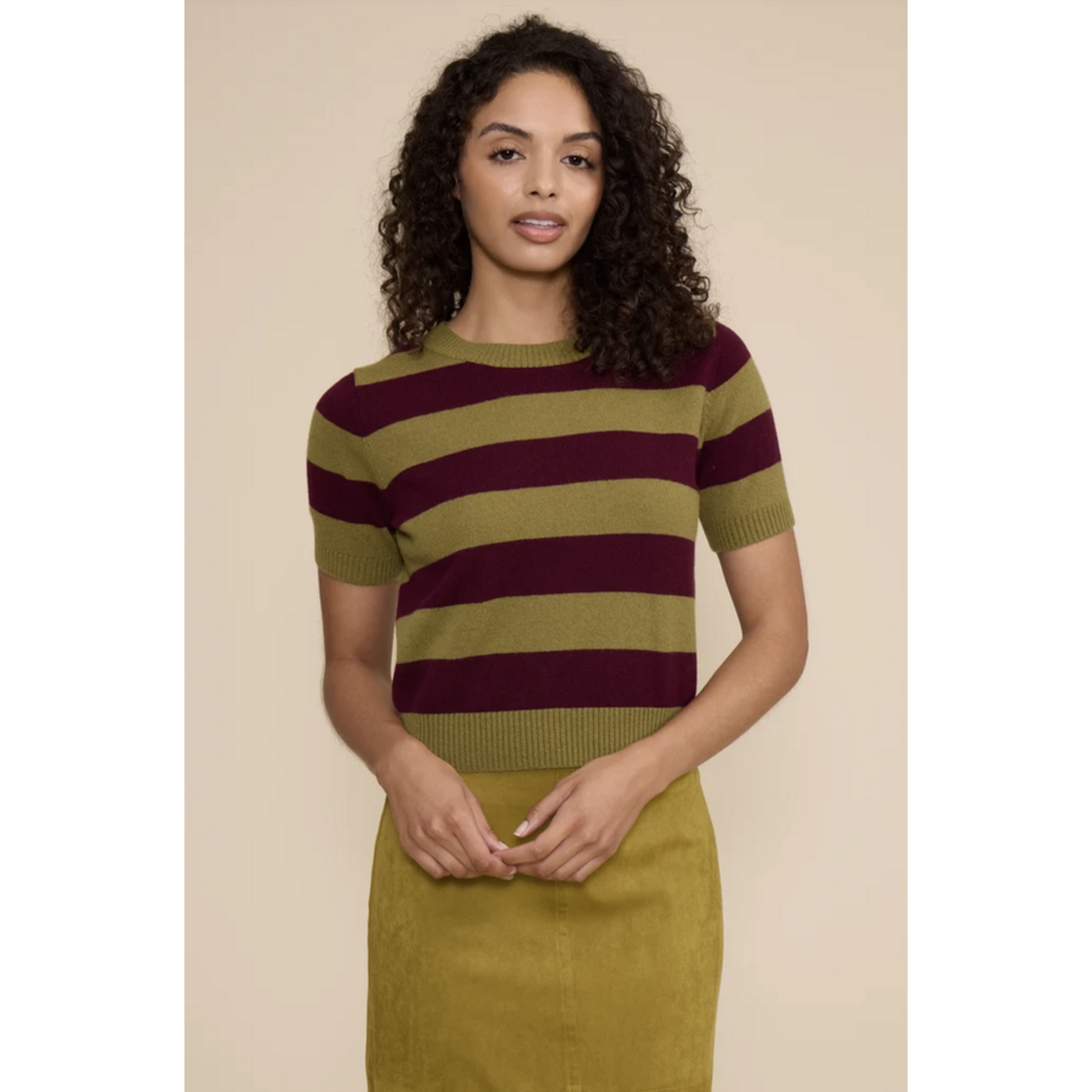 LUCY PARIS LUCY PARIS BOBBIE KNIT STRIPED TOP