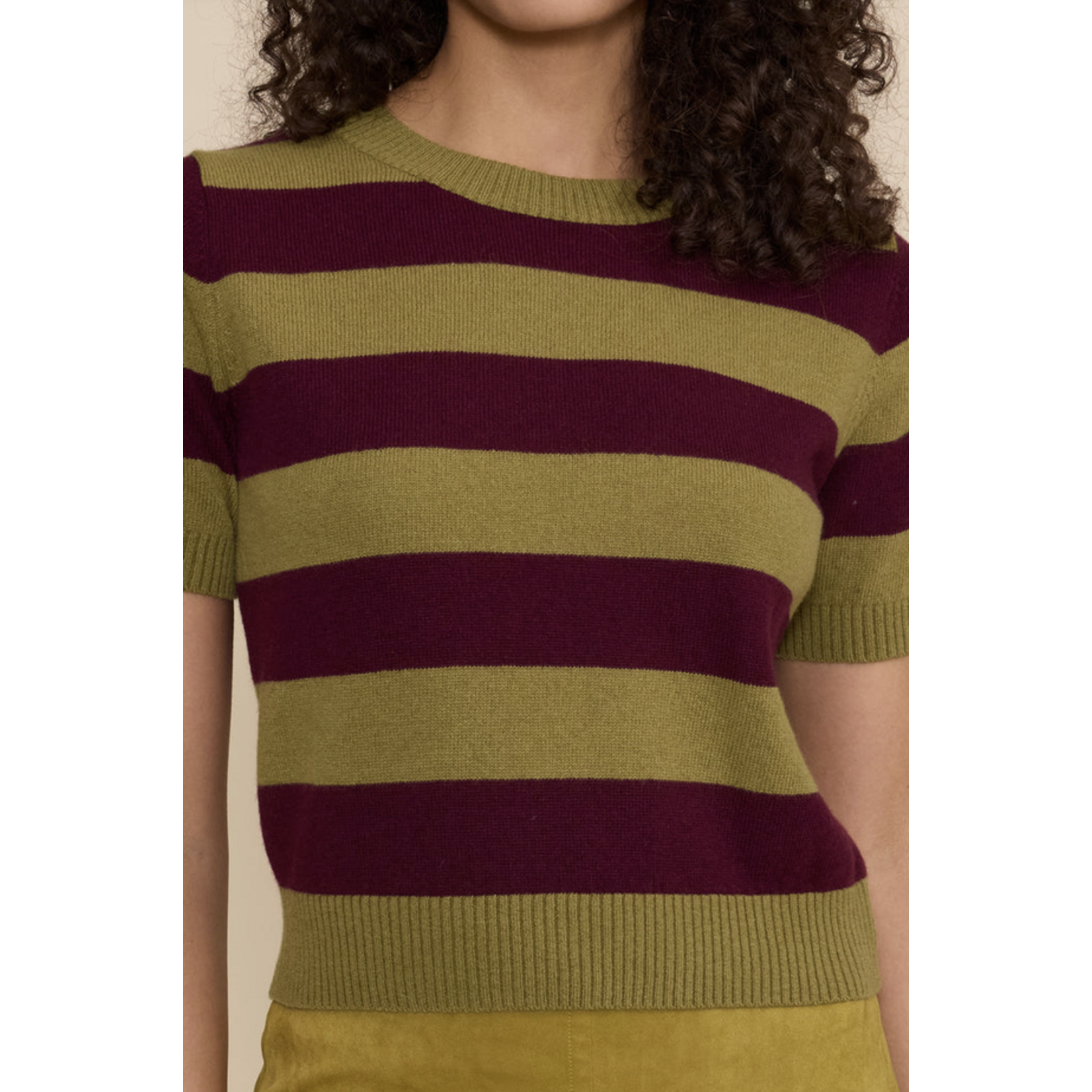 LUCY PARIS LUCY PARIS BOBBIE KNIT STRIPED TOP