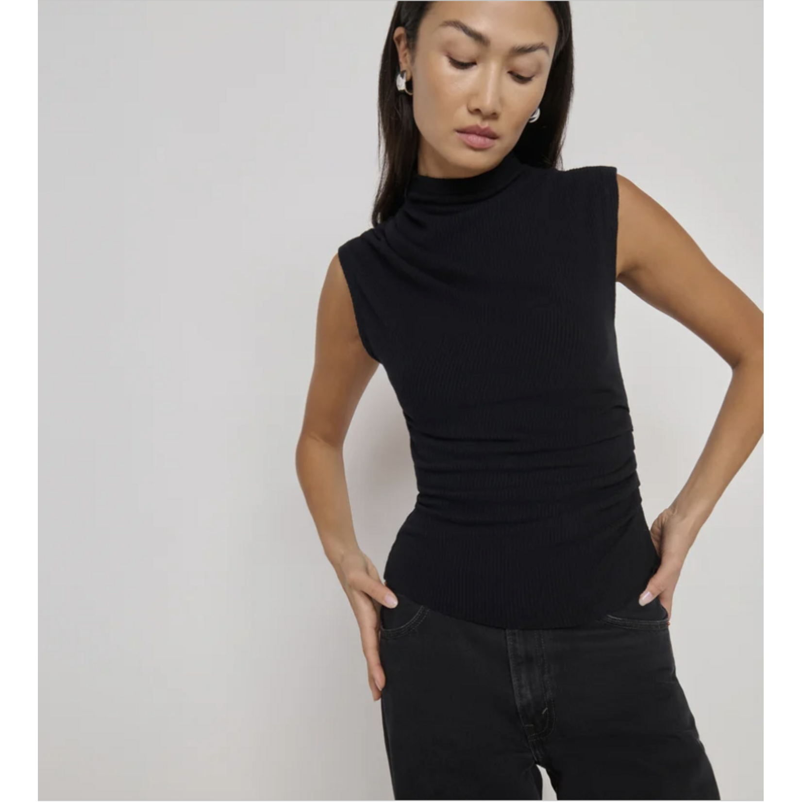 NATION LTD NATION ARIELLE DRAPED WRAP TOP