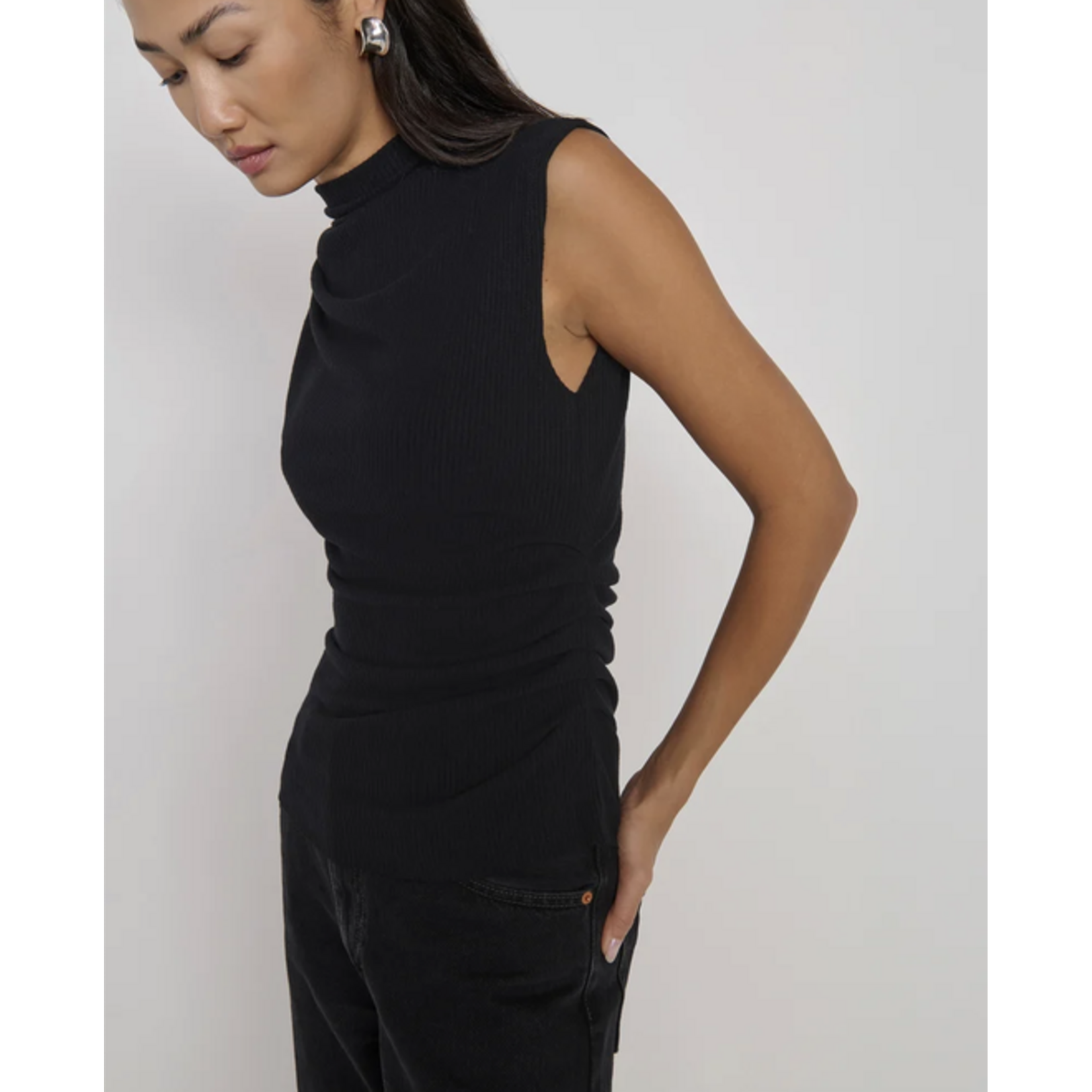 NATION LTD NATION ARIELLE DRAPED WRAP TOP