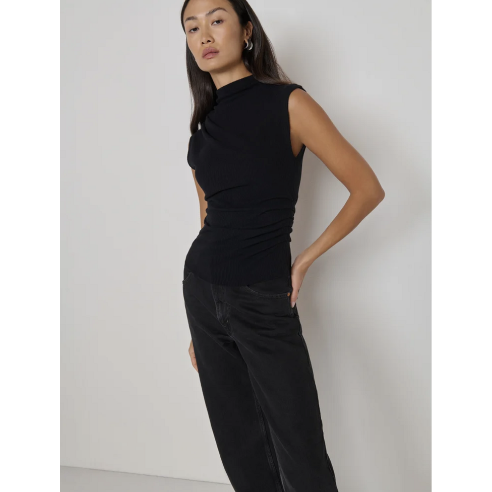 NATION LTD NATION ARIELLE DRAPED WRAP TOP