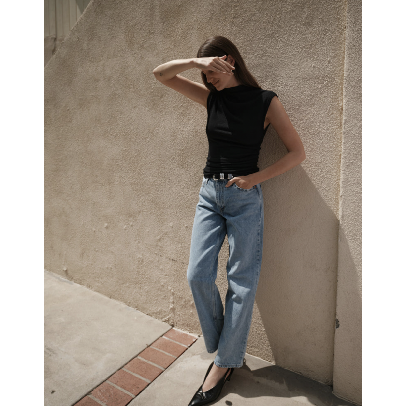NATION LTD NATION ARIELLE DRAPED WRAP TOP