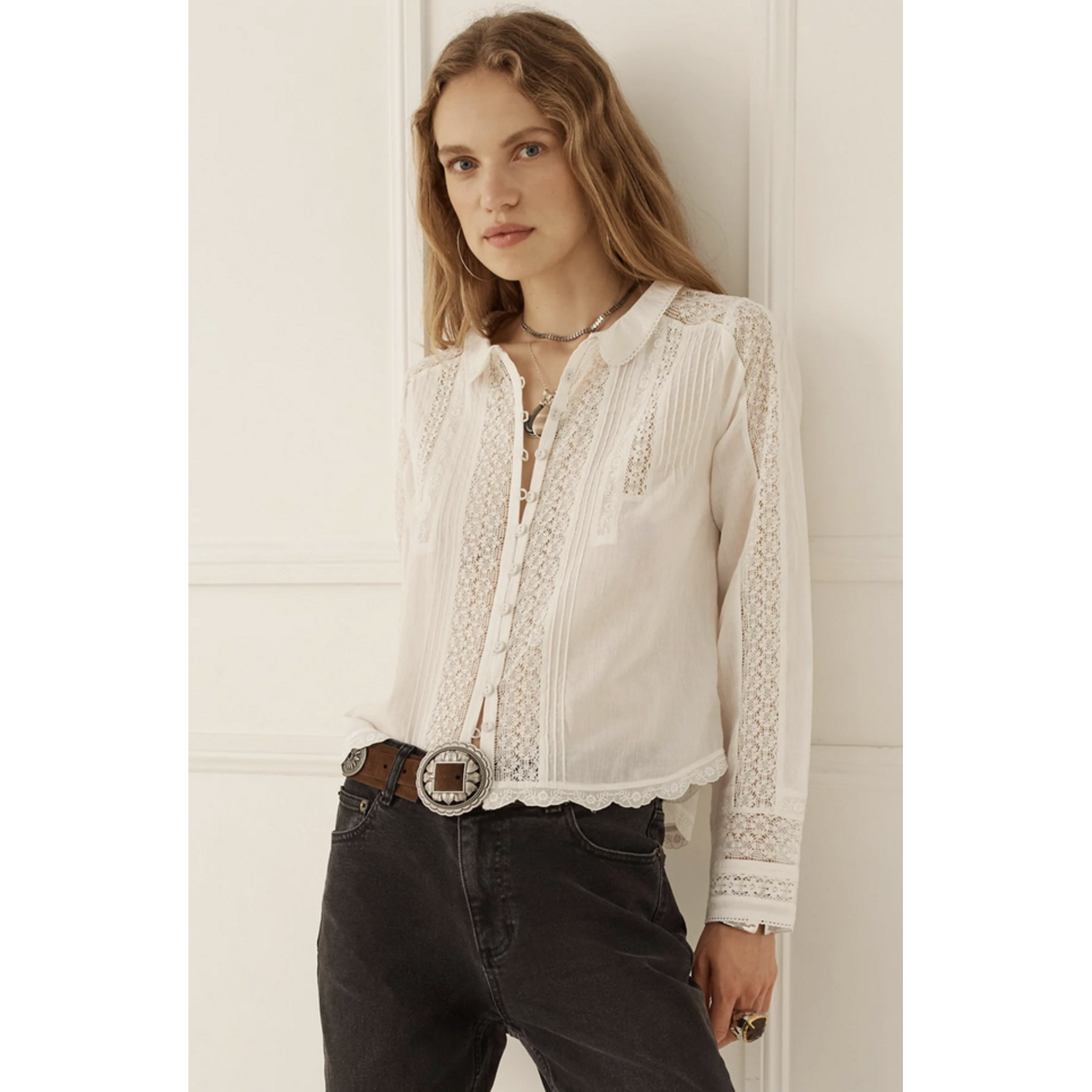 SPELL SPELL PRAIRIE LONG SLEEVE BLOUSE