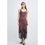 SELF CONTRAST SELF CONTRAST HOLLY LACE HEM SLIP DRESS