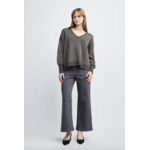 SELF CONTRAST SELF CONTRAST DAISY V-NECK OVERSIZED SWEATER