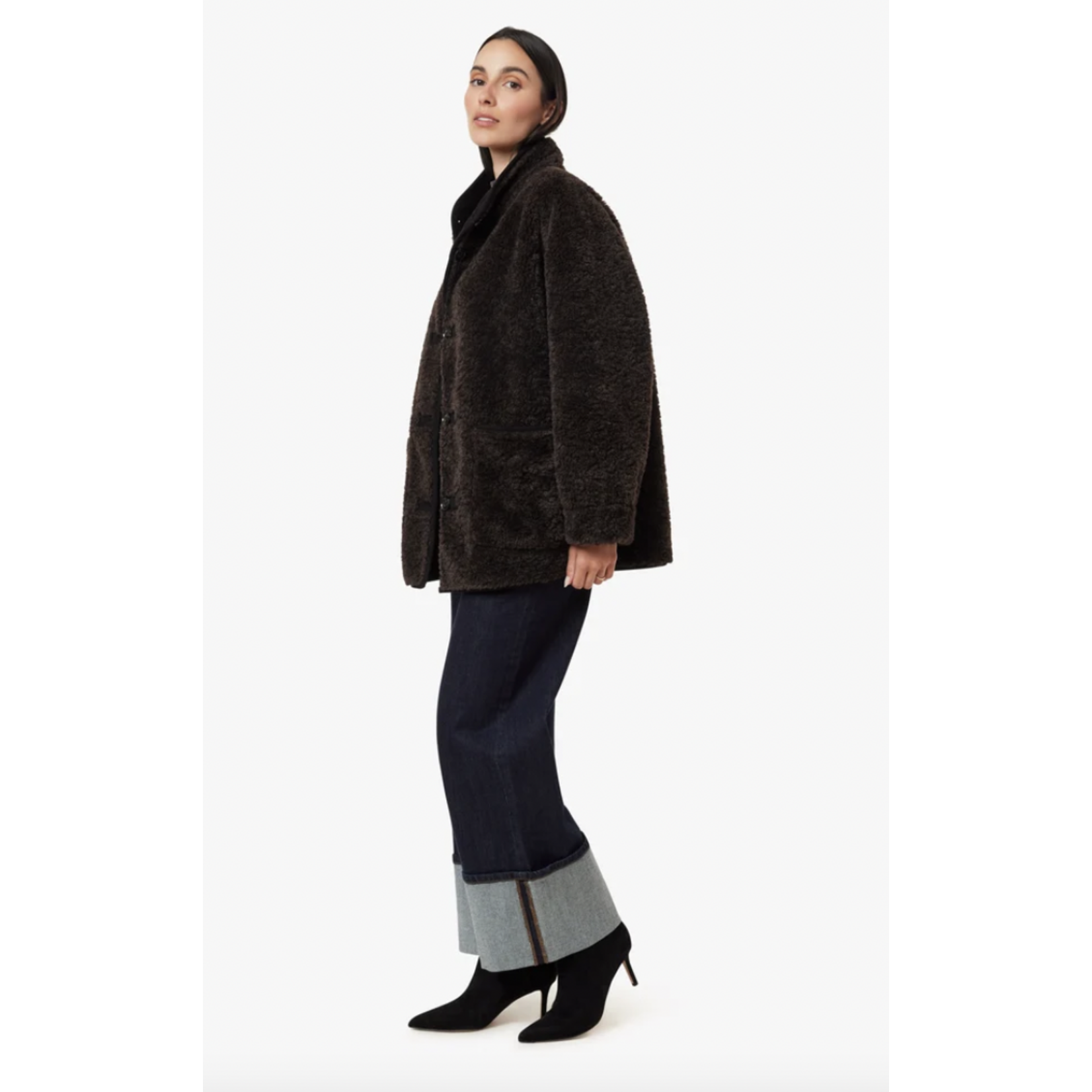 HABITUAL HABITUAL SHEARLING COAT
