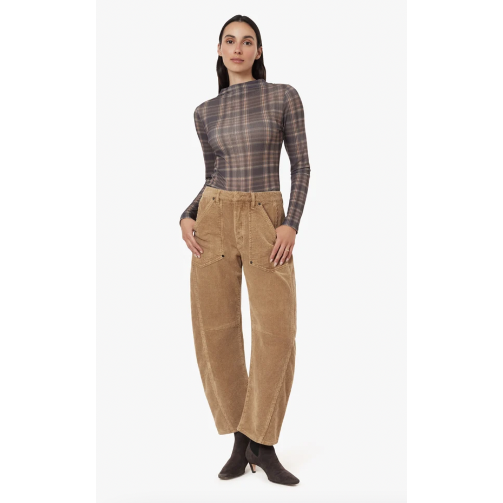 HABITUAL HABITUAL HARPER CORDUROY CROPPED BARREL
