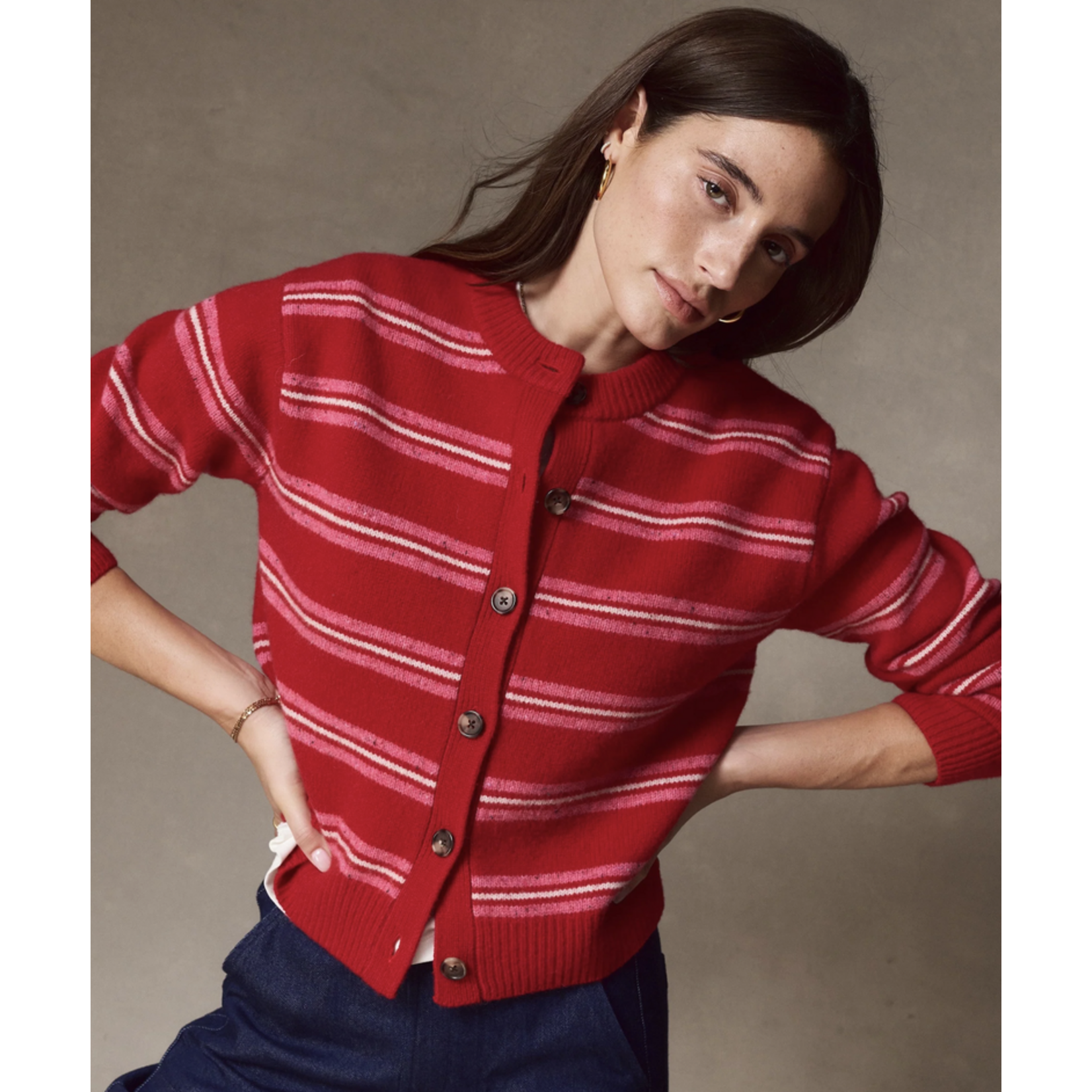 MARINE LAYER MARINE LAYER MERINO CREWNECK CARDIGAN