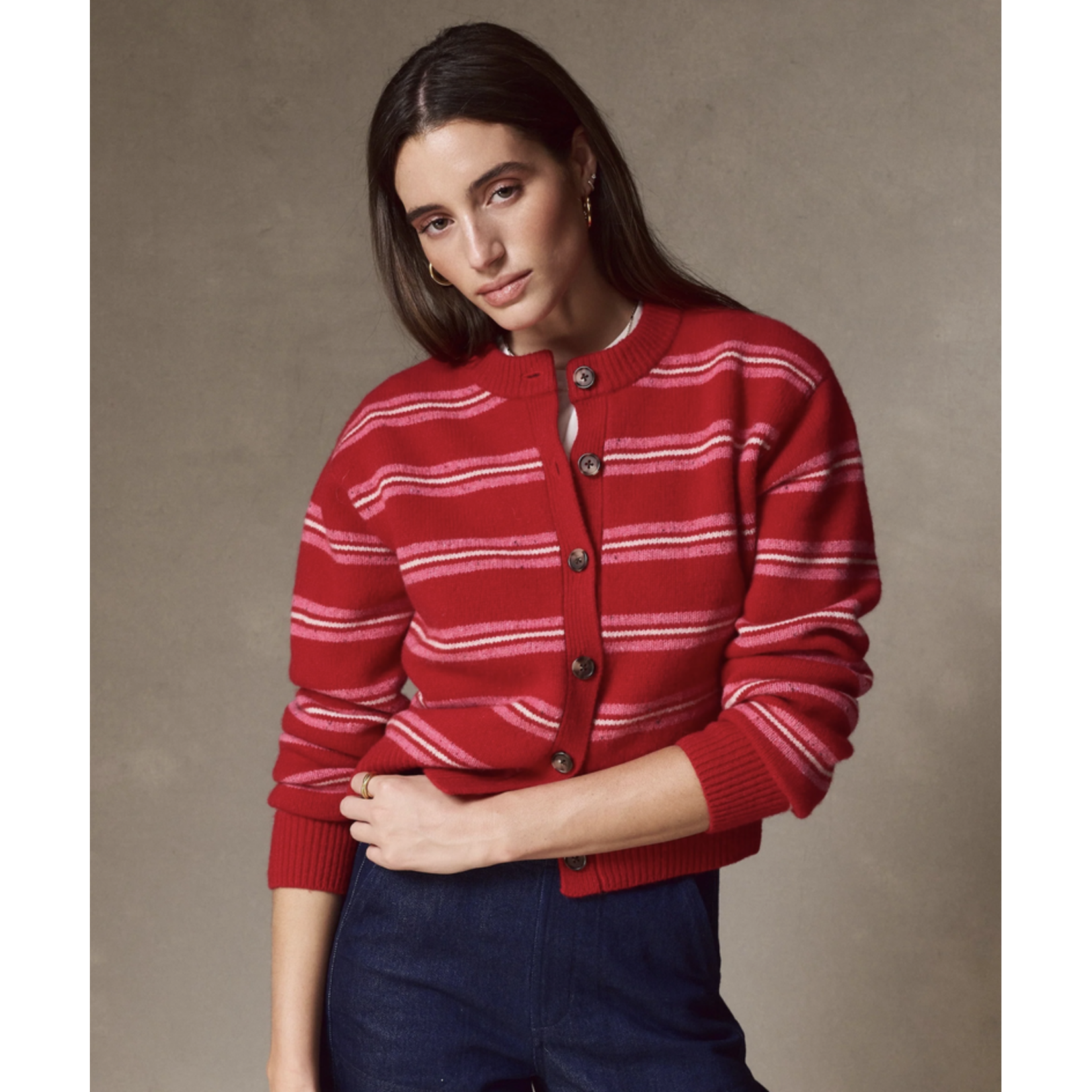 MARINE LAYER MARINE LAYER MERINO CREWNECK CARDIGAN