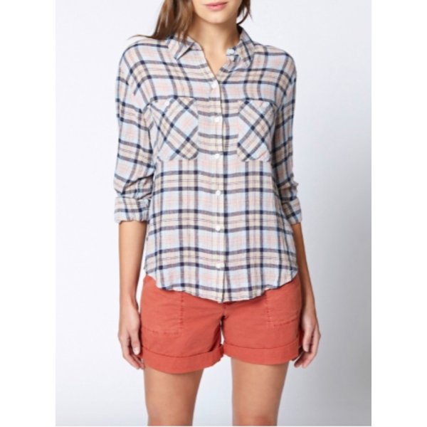 SANCTUARY STEADY BOYFRIEND SHIRT - Cove 
