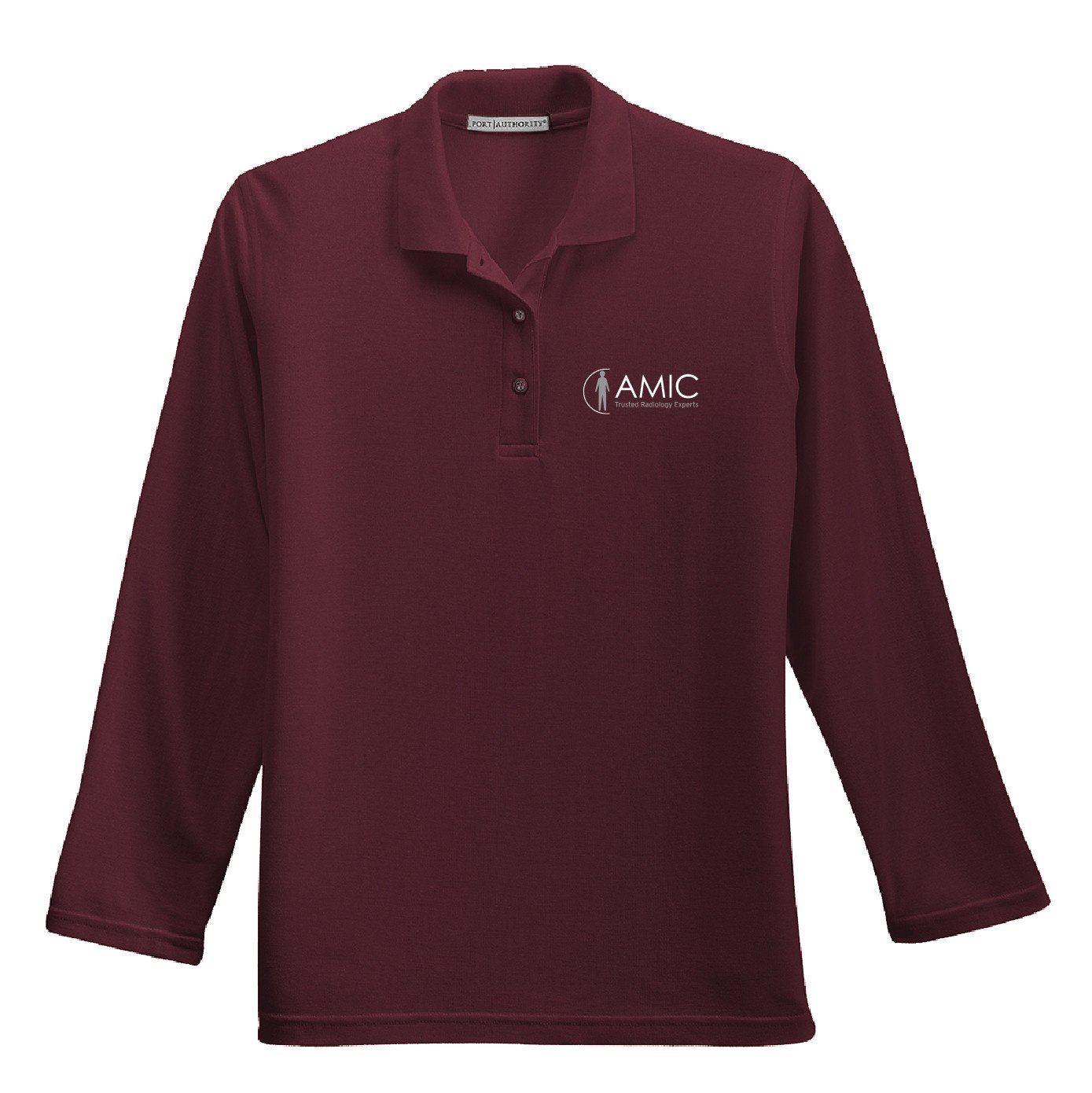 Port Authority Port Authority Ladies Silk Touch Long Sleeve Polo (Burgundy)