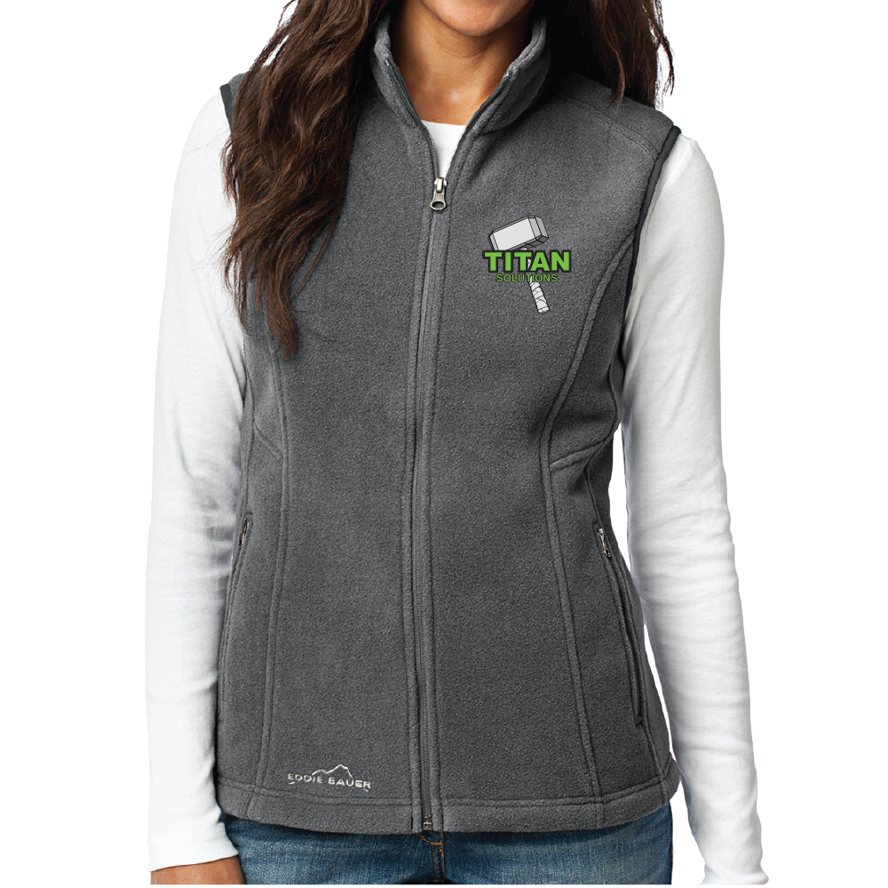 Eddie Bauer Ladies Fleece Vest (Black 