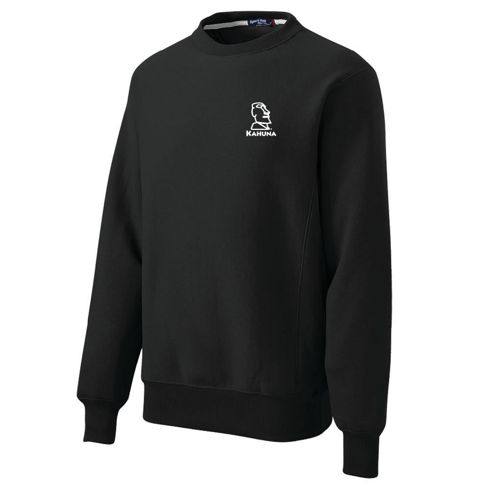 Sport Tek Sport-Tek® Super Heavyweight Crewneck Sweatshirt (Black w/white logo)