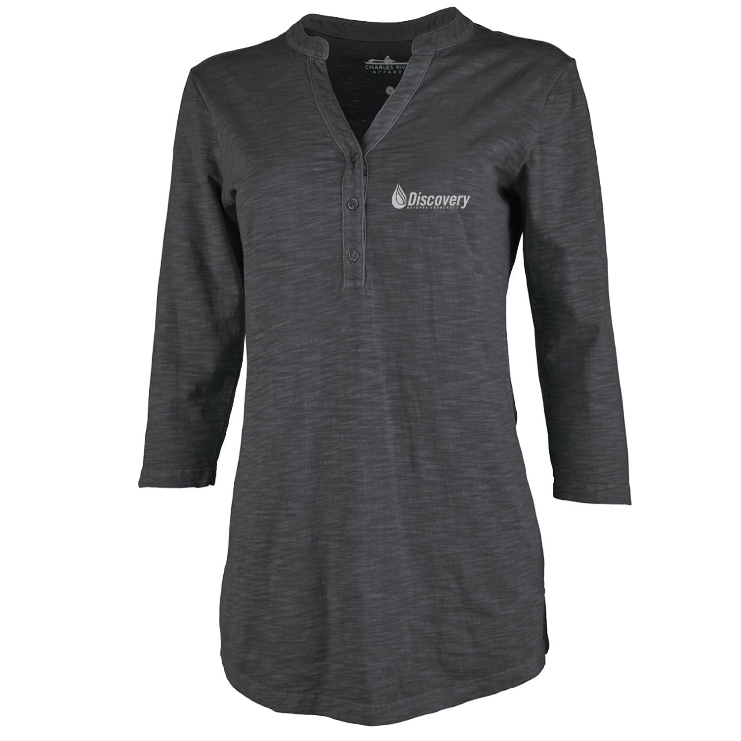Charles River Apparel Charles River Women's Freetown Henley (Charcoal Grey)