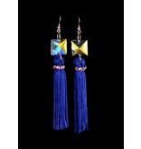 Crystal AB Blue Tassel