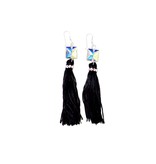 Crystal AB Black Tassel