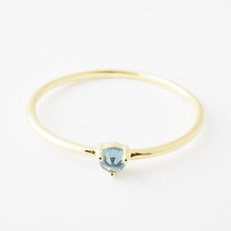 Honeycat Jewelry Point Solitaire Ring AQUAMARINE