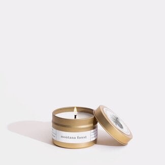 Brooklyn Candle Studio Gold Travel Candle Montana Forest