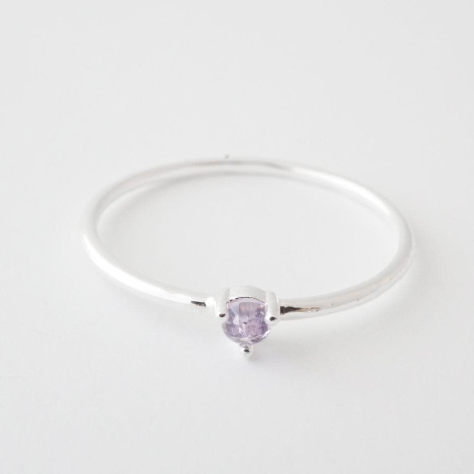 Honeycat Jewelry Honeycat Point Solitaire Ring AMETHYST Silver