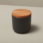 Be Home Be Home  Stoneware & Acacia Container Small Black