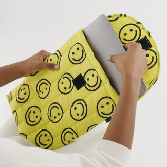 Baggu Baggu Puffy Laptop Sleeve  Happy Yellow 16"