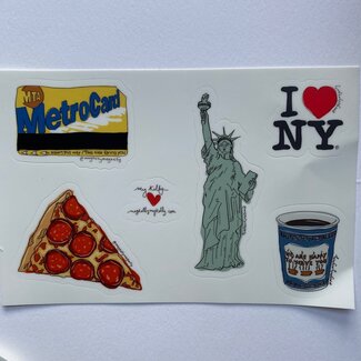 Meg Kelly Sticker Sheet New York Icons