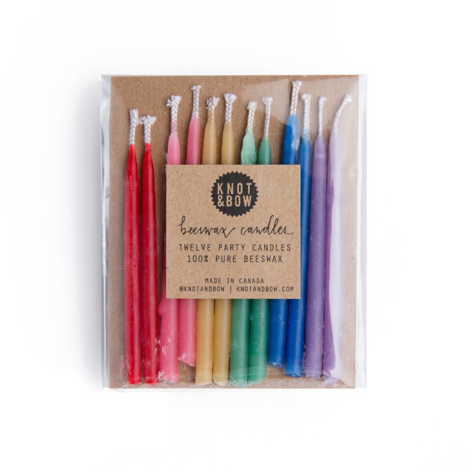Knot & Bow Knot & Bow Birthday Small 3" Beeswax Candles Primary