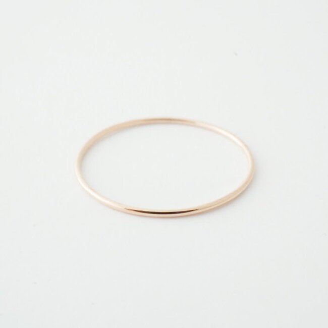 Honeycat Skinny Stacking Ring Rose Gold