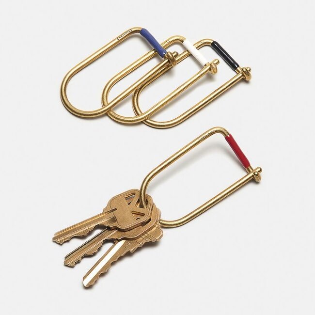 Wilson Enameled Key Ring - Brass/Blue