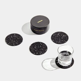 Slash Objects Slash Objects Coaster Set Speckled Black