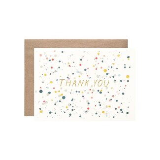 Hartland Cards Thank You Splatter with Gold Glitter Foil - Box Set 8