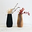 Minimum Design Wave Vase Black 20cm