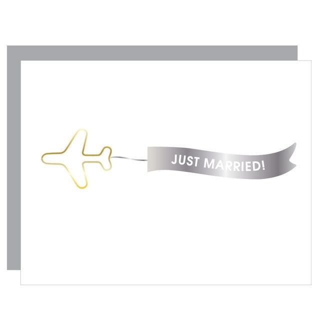 Wedding Banner Just Married Paper Clip