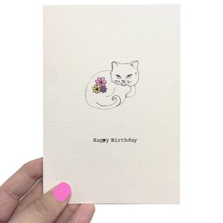 Rosie Wonders Birthday White Cat