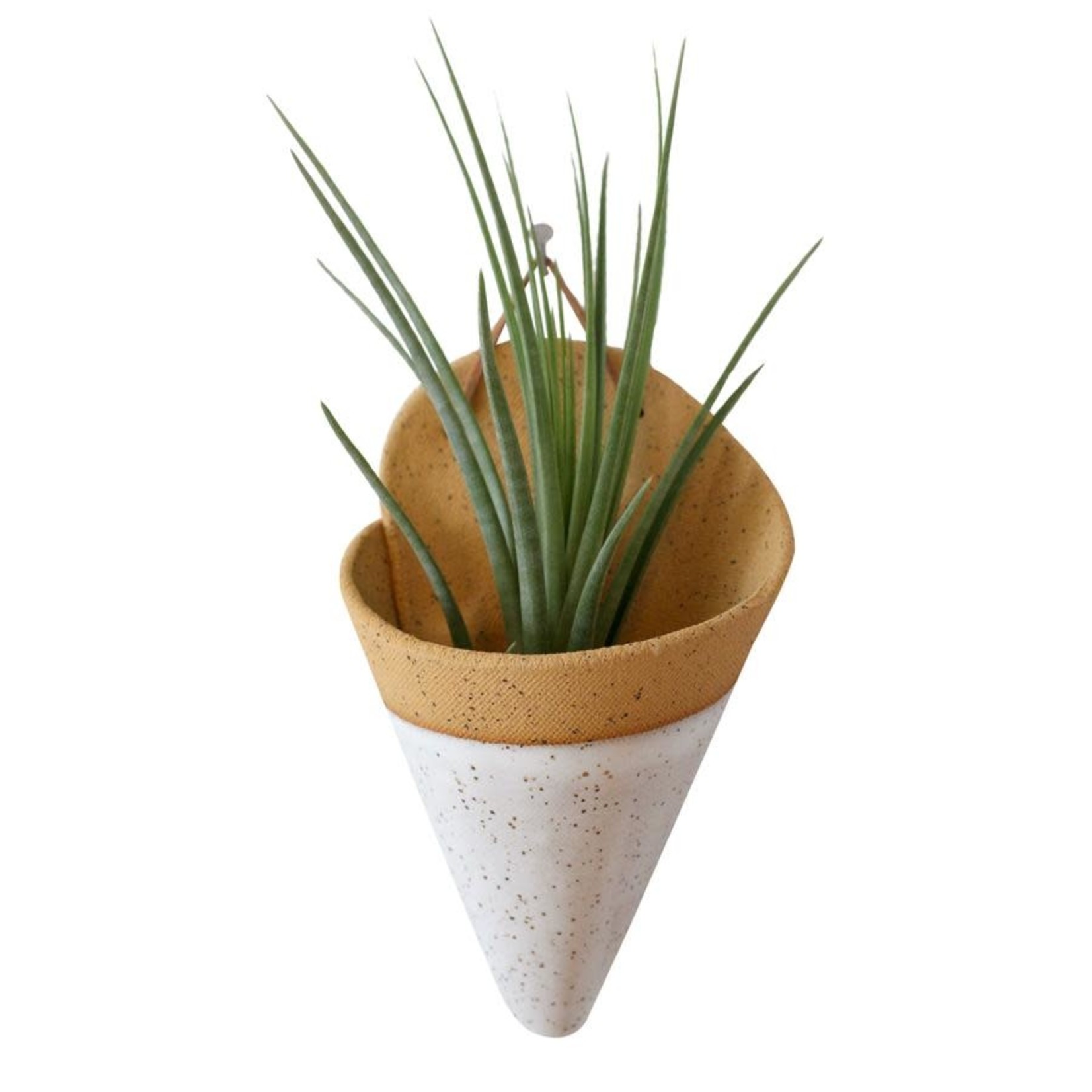 Carter & Rose Cone Wall Planter Speckled