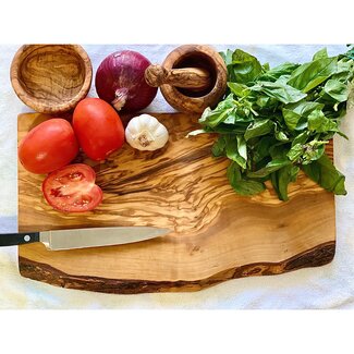 Natural OliveWood Natural OliveWood Rustic Cutting Board 12"