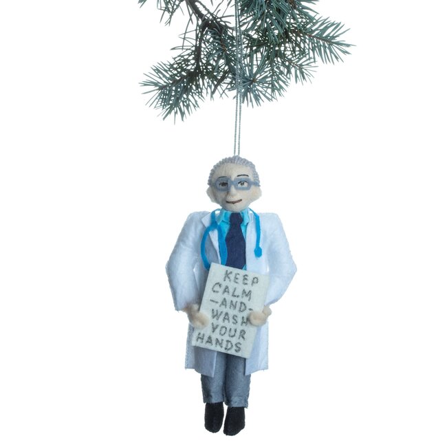 Dr. Fauci Felt Ornament