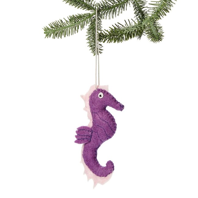 Sea Horse Purple Ornament