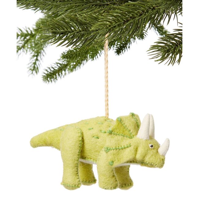 Triceratops Lime Green Ornament