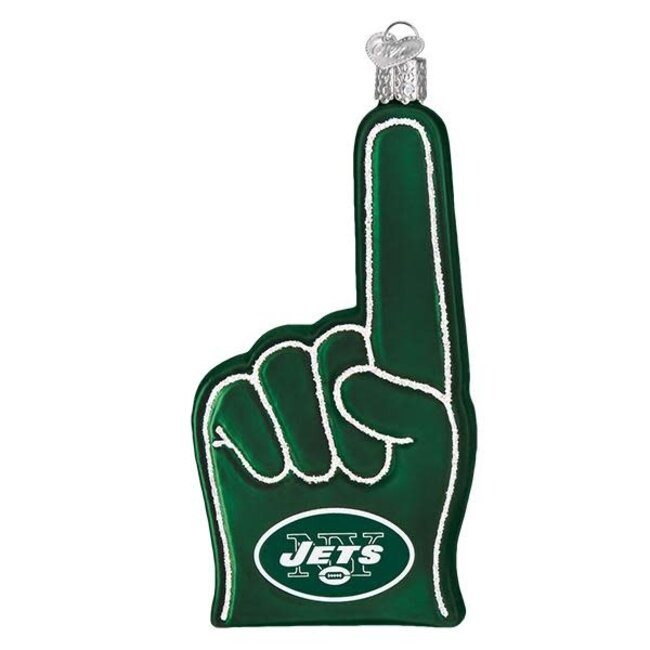 Old World Christmas NY JETS Foam Finger Woods Grove