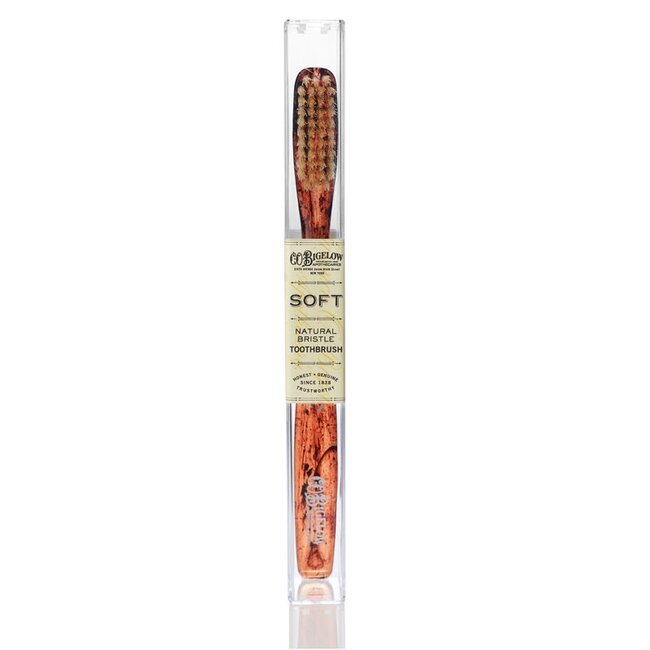 C.O. Bigelow Natural Bristle Toothbrush Soft Tortoise