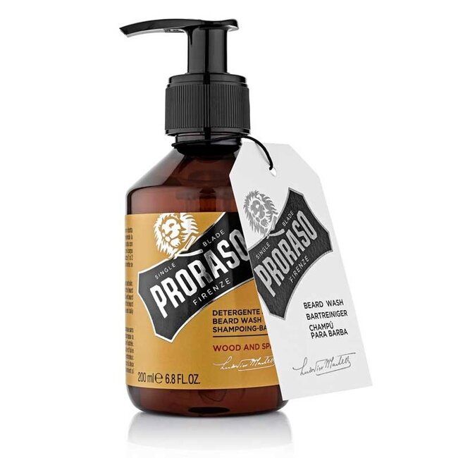 Proraso Beard Wash Wood & Spice 6.8oz /200ml